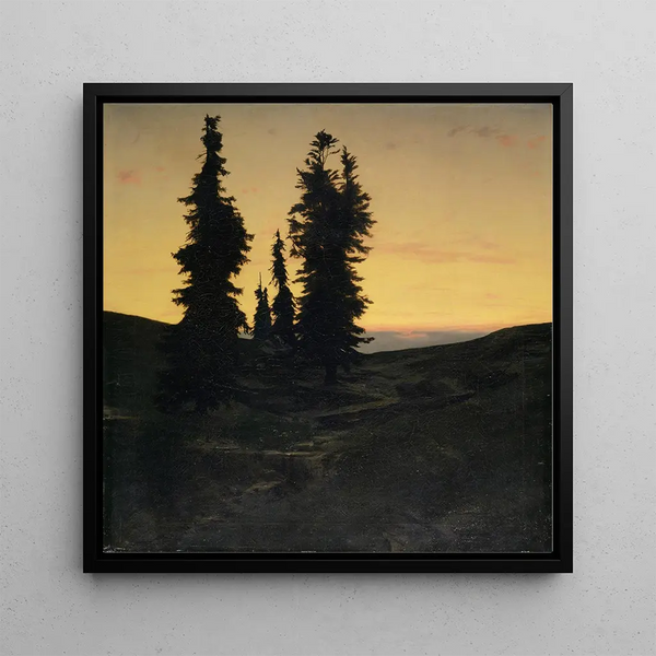 Pines - Arnold Böcklin — framed artwork on a wall