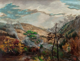 Large Smoky Mountains Painting in Waynesville, North Carolina - Sarah Ann Freeman Clarke — artwork view