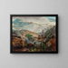 Large Smoky Mountains Painting in Waynesville, North Carolina - Sarah Ann Freeman Clarke — framed artwork on a wall