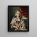 Colonial Lady Painting - Sarah Bushnell Perkins — framed artwork on a wall