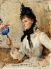 a lady holding a rattle - Sarah Henrietta Purser — artwork view