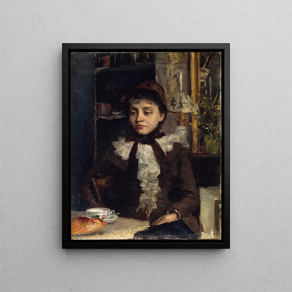 The Breakfast - Sarah Henrietta Purser — framed artwork on a wall