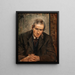 Portrait painting of Jack B. Yeats - Sarah Henrietta Purser — framed artwork on a wall