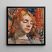 Portrait of Kathleen Behan - Sarah Henrietta Purser — framed artwork on a wall