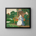 Woman in a Garden - Sarah P Wells — framed artwork on a wall