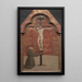 Saint François kneeling before Christ on the Cross - Sassetta — framed artwork on a wall