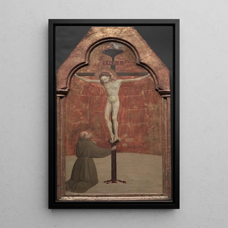 Sassetta - St Francis Kneeling before Christ on the Cross.webp