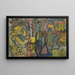 Man with a pipe on a courtyard background - Sasza Blonder — framed artwork on a wall