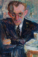 Portrait of a man with glasses - Sasza Blonder — artwork view