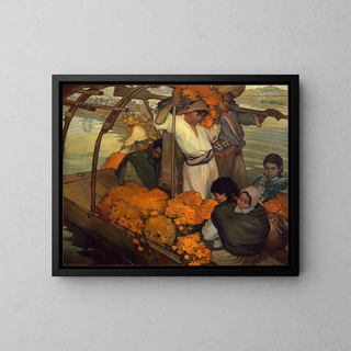 L'offrande - Saturnino Herrán — framed artwork on a wall