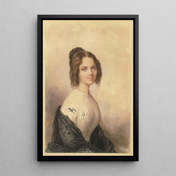 Anne Charlotte Lynch later Mme Vincenzo Botta - Savinien Edme Dubourjal — framed artwork on a wall