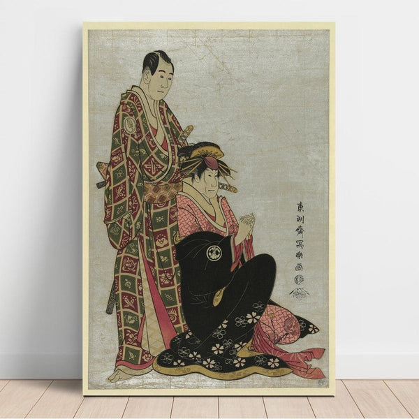 Reproduction of the painting Sawamura Sojuro and Segawa Kikunojo - Toshusai Sharaku