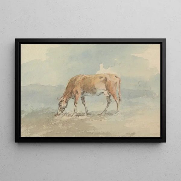 Cow Grazing - Sawrey Gilpin — framed artwork on a wall