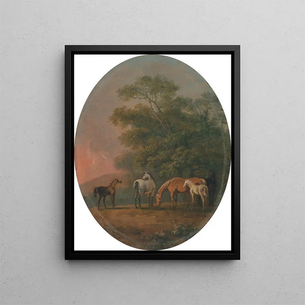Mares and Foals - Sawrey Gilpin — framed artwork on a wall