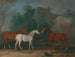 Three hunters in a rocky landscape - Sawrey Gilpin — artwork view