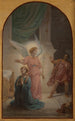 Maximian retreating at the sight of the angel protecting Saint Suzanne - Sébastien Norblin de la Gourdaine — artwork view