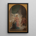 Maximian retreating at the sight of the angel protecting Saint Suzanne - Sébastien Norblin de la Gourdaine — framed artwork on a wall