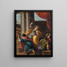 Saint Catherine among the philosophers - Scarsellino — framed artwork on a wall