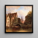 Scene in Amsterdam - Elias Pieter van Bommel — framed artwork on a wall