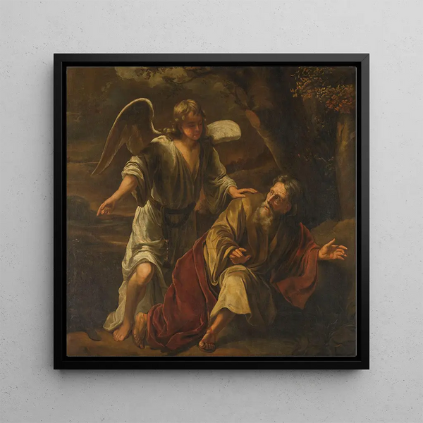 Biblical Scene Painting - Ferdinand Bol — framed artwork on a wall