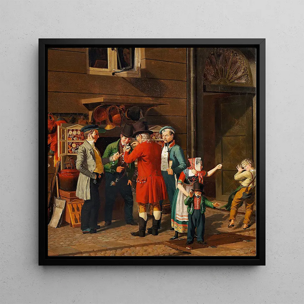 Scene of Gades - Gustav Theodor Wegener — framed artwork on a wall