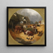 Farm Court Scene - John Frederick Herring Jr — framed artwork on a wall