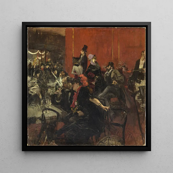 Scene of Feast - Giovanni Boldini — framed artwork on a wall