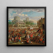 Scene of market and charlatan's harangue - Enrico Albricci — framed artwork on a wall