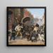 Street scene painting during hot days - Wilhelm Marstrand — framed artwork on a wall