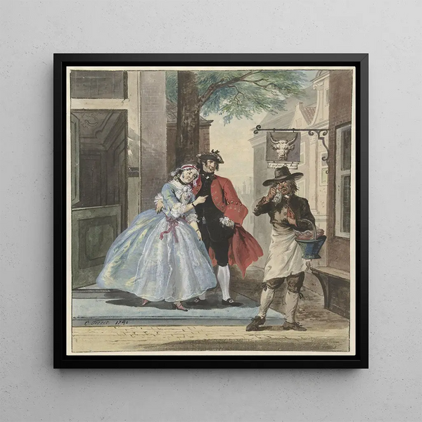 Scene of theater with sheep's head - Cornelis Troost — wall display of the artwork