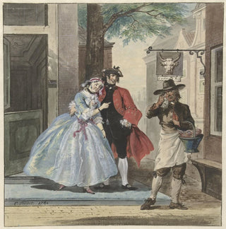 Scène de théâtre avec la tête de mouton - Cornelis Troost