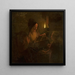 Figurative scene by candlelight - Michiel Versteegh — framed artwork on a wall