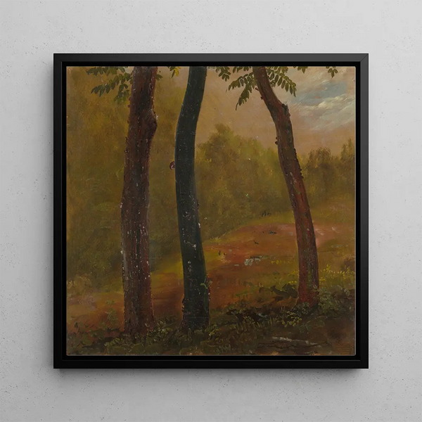 Forest scene, Jamaica - Frederic Edwin Church — framed artwork on a wall