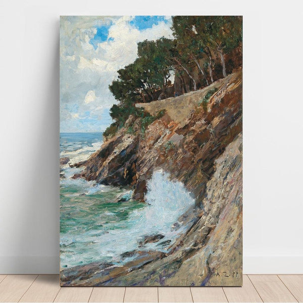 Reproduction of the painting Scene on the Nervi coast - Alfred Zoff