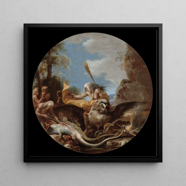 Scenes of Witchcraft - Salvator Rosa — framed artwork on a wall