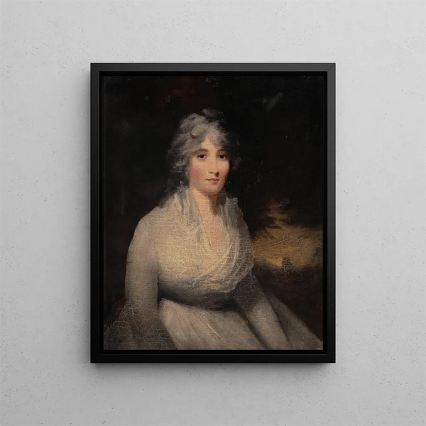 Lady Margaret Falconer - School of John Hoppner — framed artwork on a wall