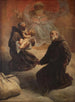 Saint Félix Cantalicio with the Child Jesus and God the Father - School of Madrid — artwork view