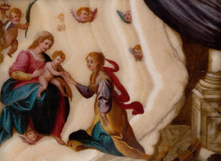 The mystical marriage of Saint Catherine - School of Antonio Tempesta — artwork view