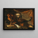 Instruments de musique un globe un livre et des partitions sur une table - Ecole de Bergamo — framed artwork on a wall