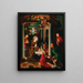 Adoration of the Shepherds - School of Bruges — framed artwork on a wall