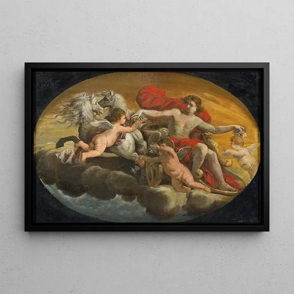 Apollon Painting - Carlo Cignani School — framed artwork on a wall