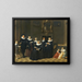 Portrait of a family in an elegant interior - Haarlem School — framed artwork on a wall