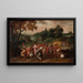 Joseph's Brothers on the Way to Buy Grain in Egypt in a Forested Landscape - School of Hans Jordaens III — framed artwork on a wall