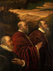 Trois conseillers vénitiens - École de Jacopo Tintoretto — artwork view