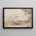 Mountainous landscape painting with a view of a valley - Pieter Bruegel the Elder School — framed artwork on a wall