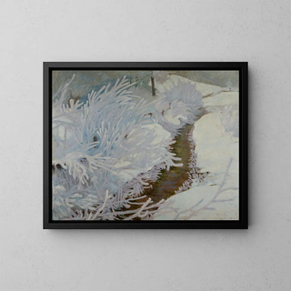 Bach en hiver - Sebastian Isepp — framed artwork on a wall