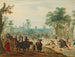 A village with many figures on a road - Sebastian Vrancx — artwork view