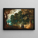 Landscape painting with a loving couple - Sebastian Vrancx — framed artwork on a wall
