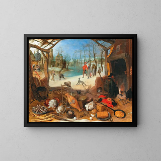 An Allegory of Winter - Sebastian Vrancx — framed artwork on a wall