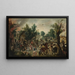 Assault on a city - Sebastian Vrancx — framed artwork on a wall
